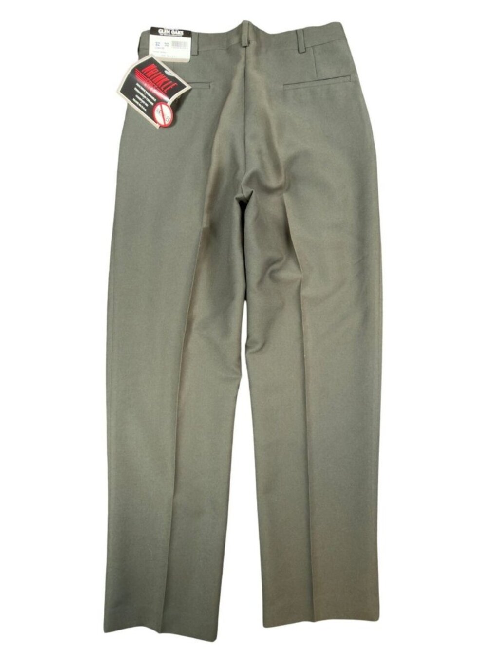 Glen Oaks Vintage 90s Dress Pants Mens 32x32 Olive Pleated Wool Blend NWT‎